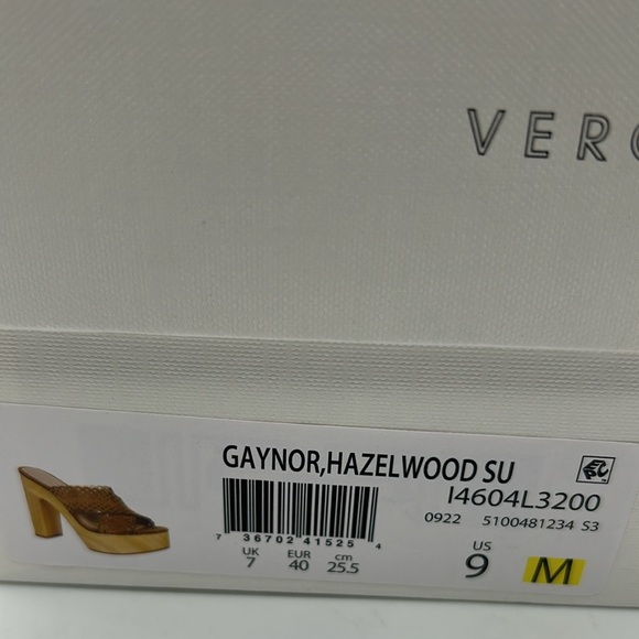 Veronica Beard Gaynor Platform Mules Women’s 9 Brown Suede Laser Cut Wooden Heel - Picture 9 of 10